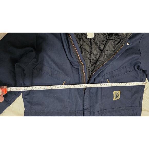 BERNE Apparel Insulated Canvas Coveralls Corduroy Collar Side Zip SZ XL 48-50 - Picture 4 of 11